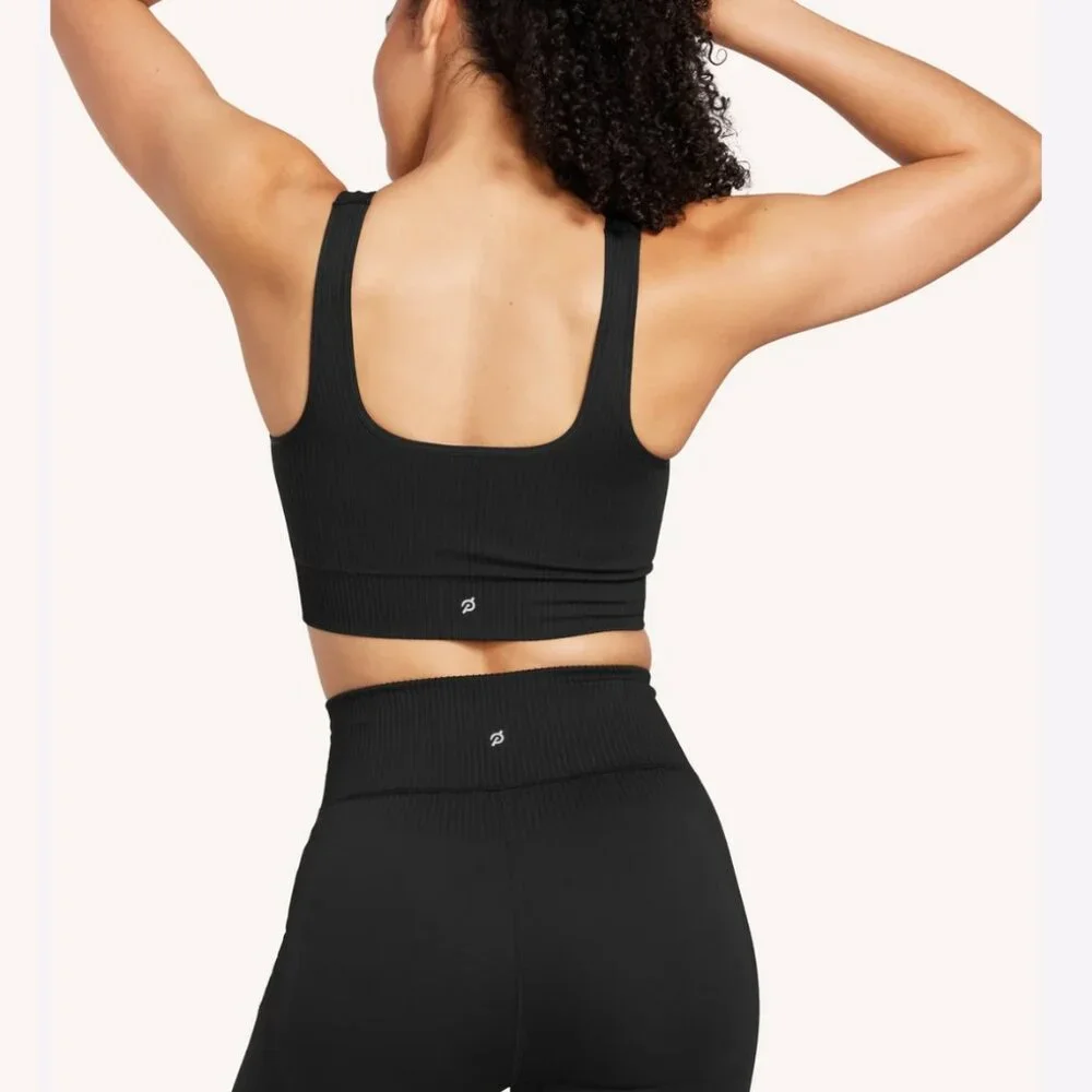 NWT, Peloton, Apparel, Seamless Square Neck Bra, Black XS/S - Picture 2 of 4